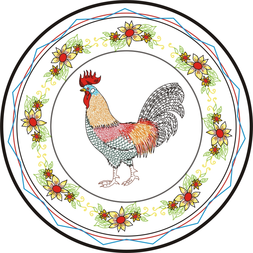 rooster Plate 4th done